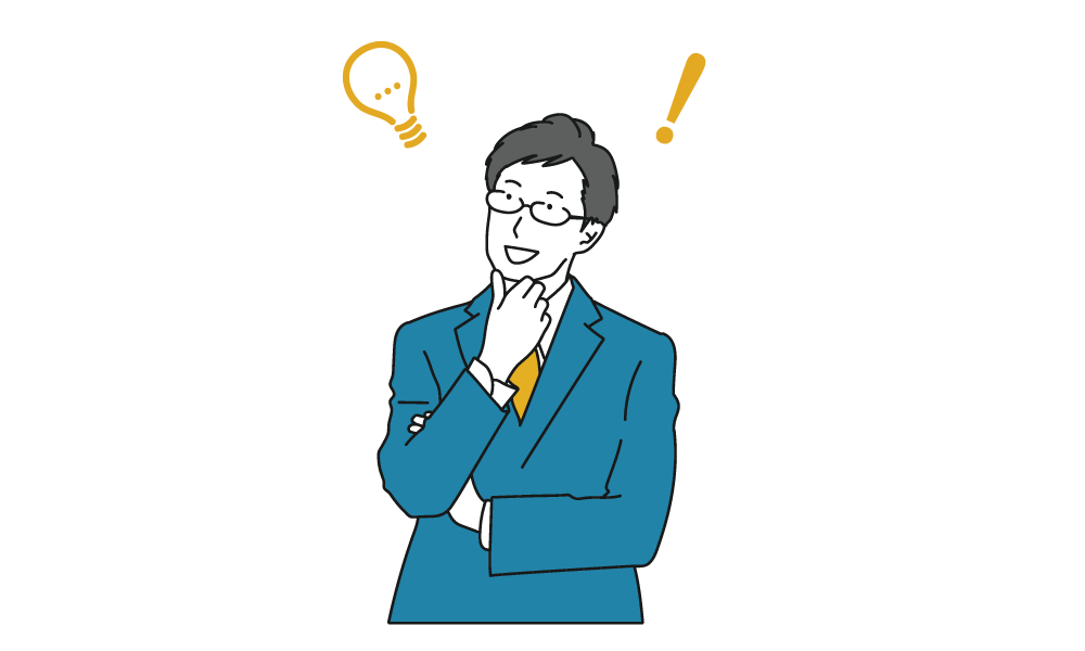 解決策を提案する男性の様子