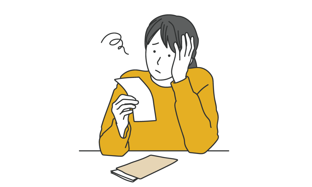 悩んでいる主婦